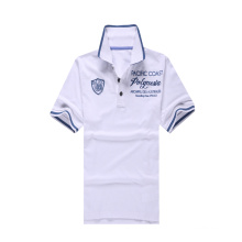 Polo blanco del pique del golf del algodón 100%